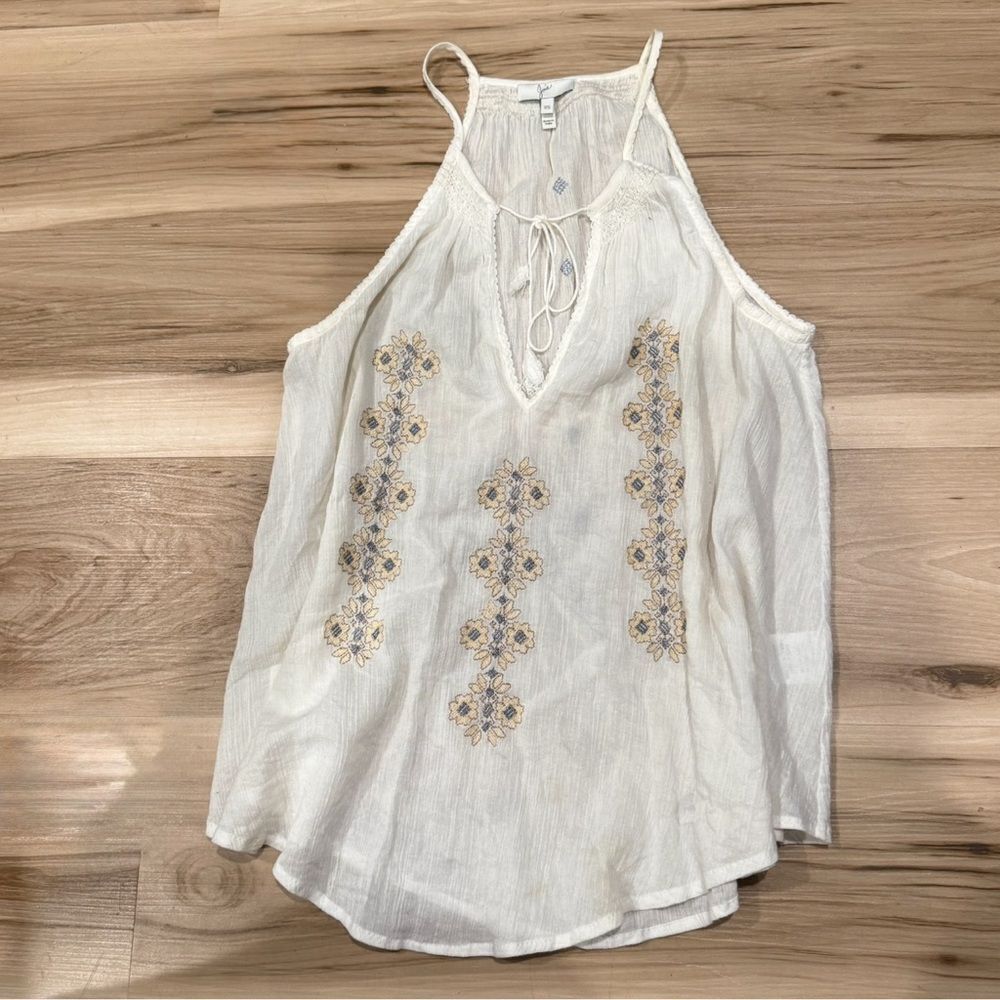 Joie Embroidered Gauze Tank Top Women’s XS